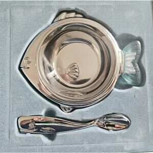 Reed & Barton Stainless Baby/Childs Set Sea Tails Bowl & Spoon ,Baby Shower Gift